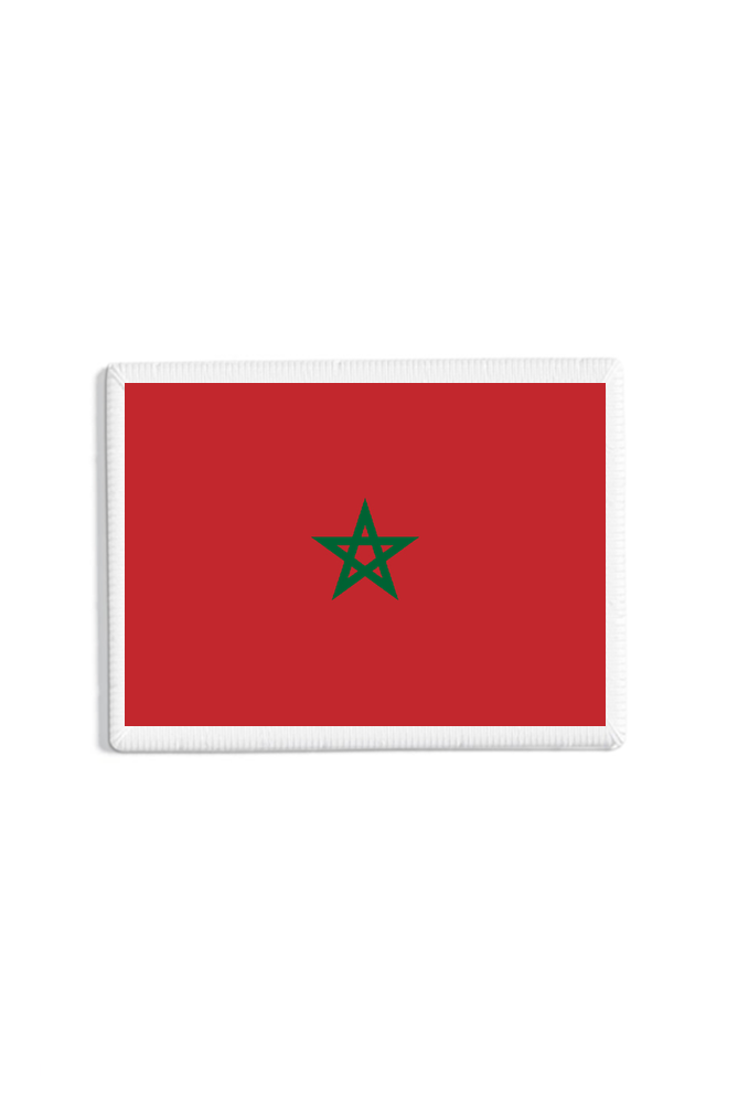 Morocco Flag Patch White
