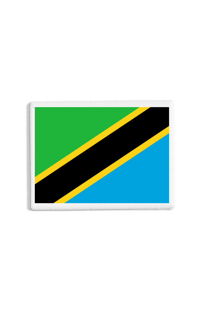Tanzania Flag Patch White
